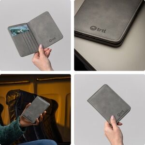 Trtl PASSPORT COVER Card Holder Gray